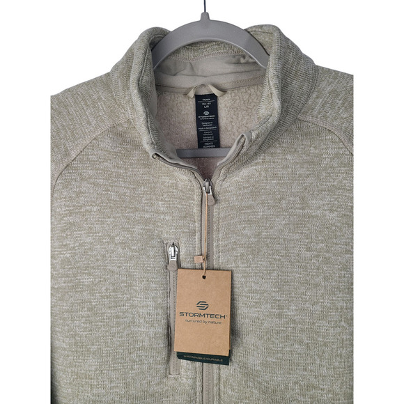Stormtech Avalanche Men's Full Zip Fleece Jacket Oatmeal Heather Size Large NWT - Picture 2 of 7